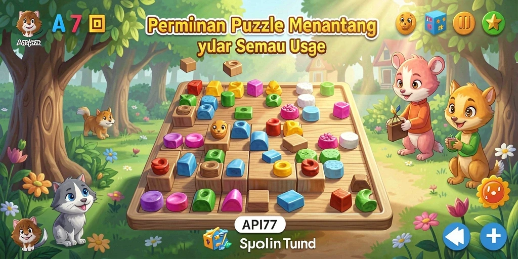 Screenshot API77 menunjukkan gameplay puzzle yang menarik dan menantang.