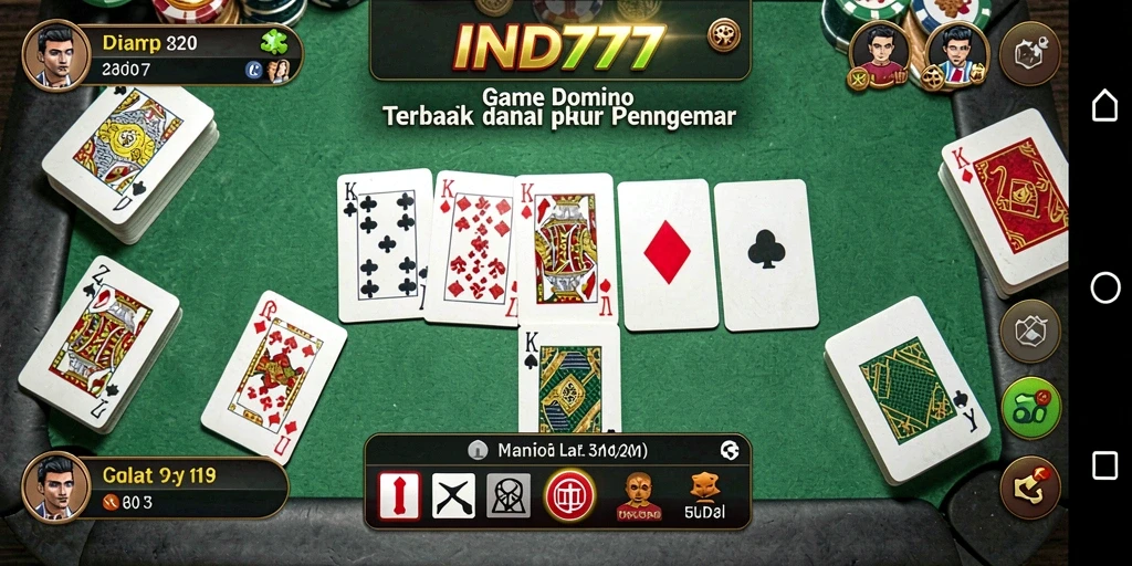 Tampilan gameplay seru dari game Domino IND777.