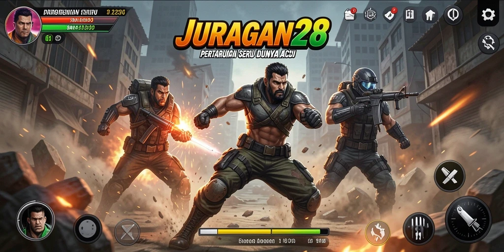 Tampilan gameplay seru dalam JURAGAN28 dengan aksi menakjubkan.