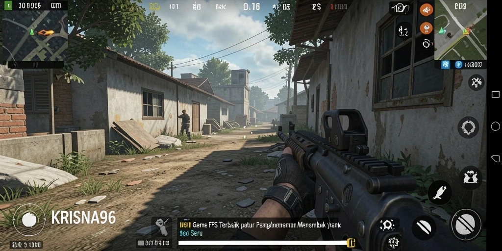 Tampilan layar gameplay KRISNA96 yang mendebarkan dan penuh aksi.