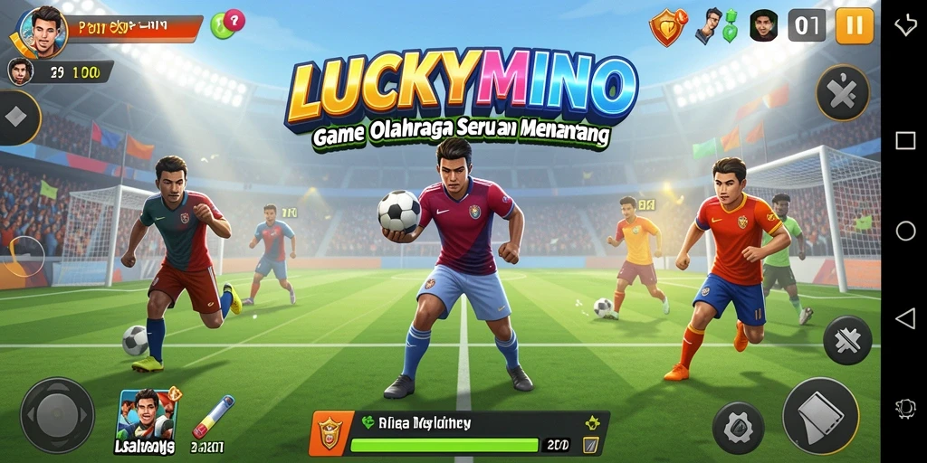 Tampilan gameplay LUCKYMINO yang penuh aksi dan kompetisi.