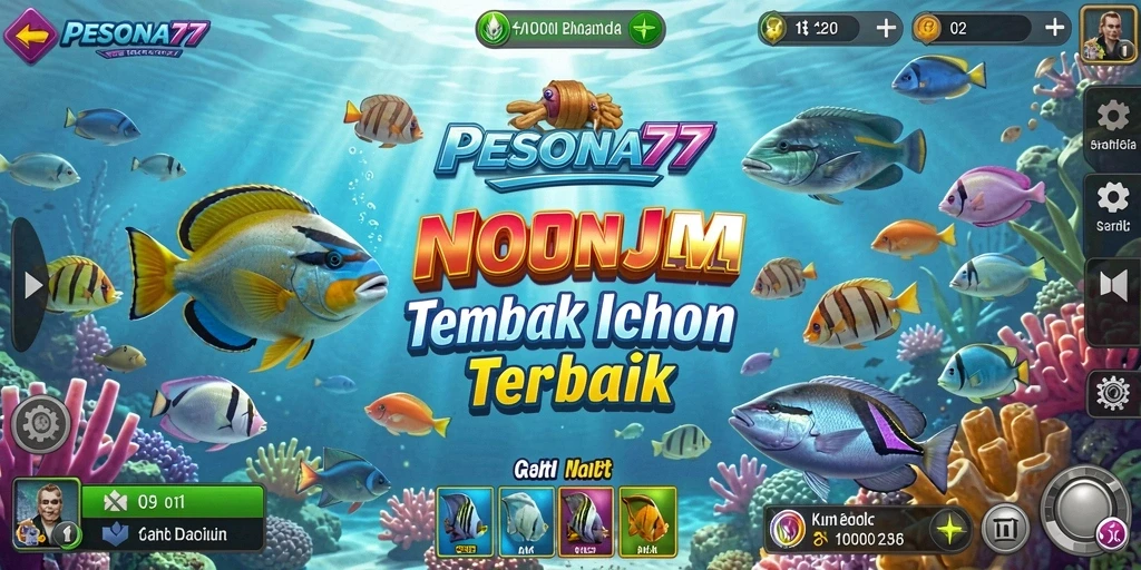 Screenshot utama menampilkan aksi seru Tembak Ikan di PESONA77.