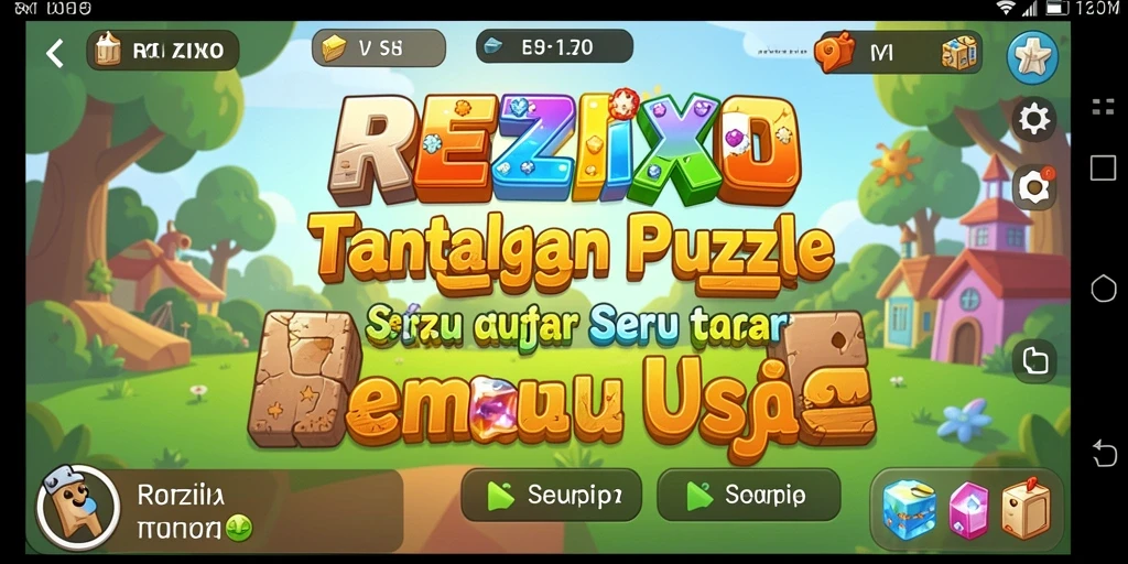 Tampilan gameplay seru dari REZIXO dengan tantangan Puzzle.