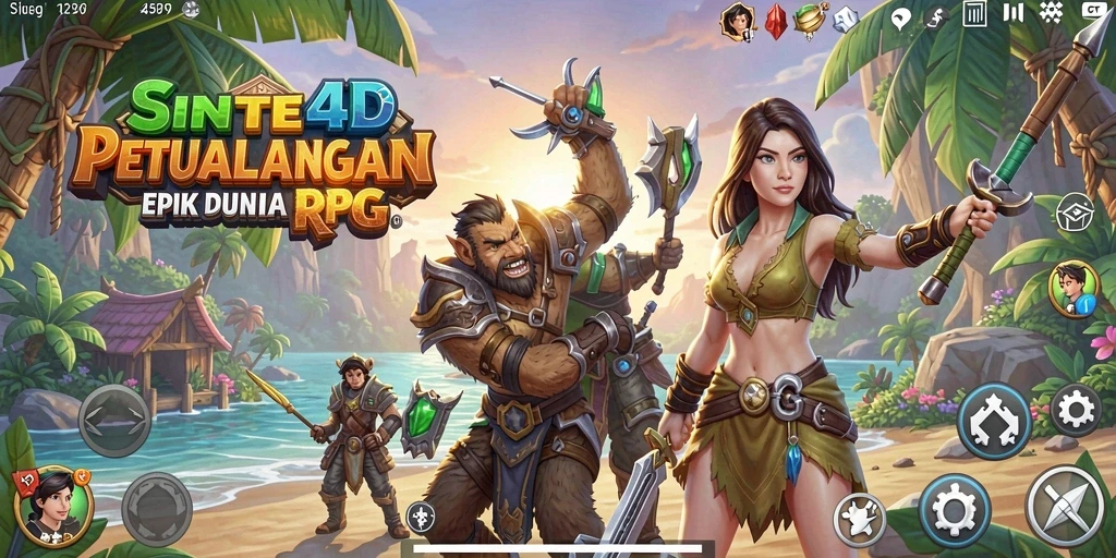 Gameplay SINTE4D menampilkan aksi pertarungan RPG yang menegangkan dan grafis menawan.