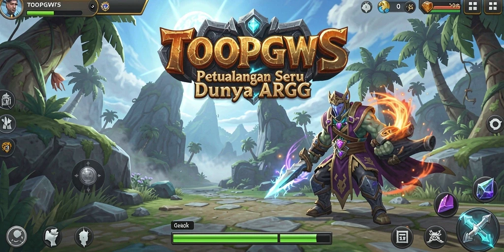 Tampilan gameplay TOOPGWS yang mendebarkan dan penuh aksi.