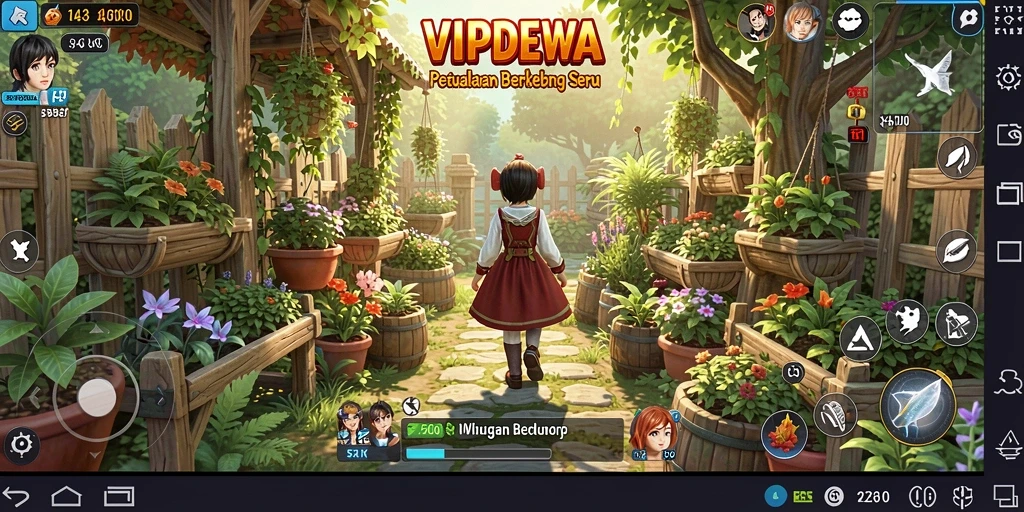 Tampilan gameplay menarik dalam petualangan berkebun di VIPDEWA.