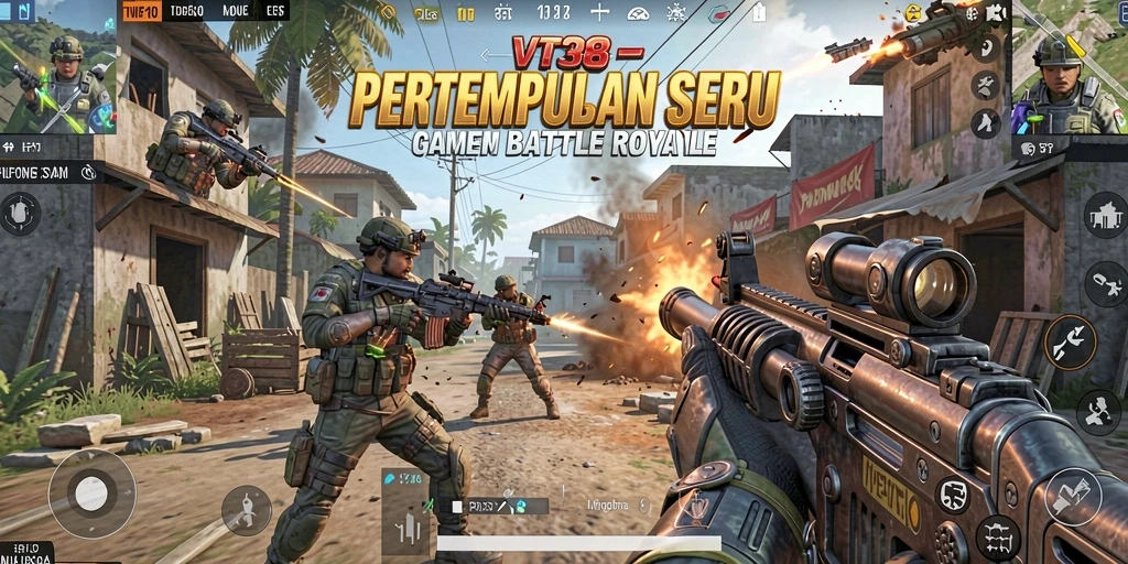 Tampilan gameplay seru dan menegangkan dari VT38 Battle Royale.